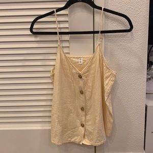 Yellow and White Striped Tank